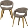 WOOOD Yossi Eetkamerstoelen Houten Naturel Poot - Bruin - Set Van 2 -Leen Bakker Winkel 1000160109