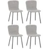 Luca Eetkamerstoel Grijs Stof - Set Van 4 -Leen Bakker Winkel 1000160678