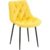 CLP Eetkamerstoel Wallace Zwart Frame - Fluweel - Geel 1 CLP Eetkamerstoel Wallace Zwart Frame - Fluweel - Geel -Leen Bakker Winkel 1000164340