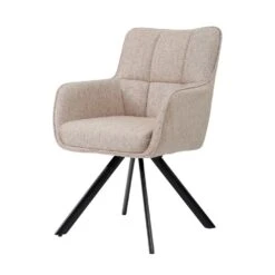 Livingfurn - Eetkamerstoel Tori Salmon - Roze - Set Van 2