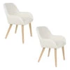 Housecraft Loua Eetkamerstoelen Off-White - Set Van 2 2 Housecraft Loua Eetkamerstoelen Off-White - Set Van 2 -Leen Bakker Winkel 1000166611