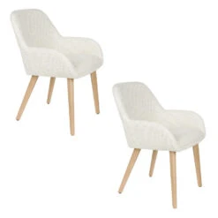 Housecraft Loua Eetkamerstoelen Off-White - Set Van 2