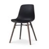 Nolon Nena-Pip Eetkamerstoel Zwart - Kunststof - Walnoot Poten -Leen Bakker Winkel 1000168345