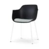 Nolon Nora-Liz Eetkamerstoel Zwart - Zacht Groen Kussen - Witte Poten 2 Nolon Nora-Liz Eetkamerstoel Zwart - Zacht Groen Kussen - Witte Poten -Leen Bakker Winkel 1000168379