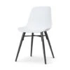 Nolon Nena-Pip Eetkamerstoel Wit - Zwarte Houten Poten -Leen Bakker Winkel 1000168429