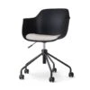 Nolon Nout-Liz Bureaustoel Zwart - Beige Kussen - Zwart Onderstel -Leen Bakker Winkel 1000168449