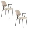 Housecraft Zelo Eetkamerstoelen Armleuning Beige - Set Van 2 -Leen Bakker Winkel 1000168554
