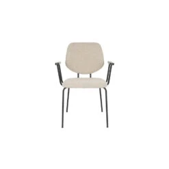 Eetkamerstoel Beige - Incl. Armleuning - Zelo - Set Van 2