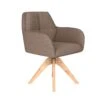 Housecraft Pete Eetkamerstoel Draaibaar Hout Taupe -Leen Bakker Winkel 1000174394