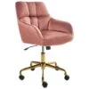 PALMDALE - Bureaustoel - Roze - Fluweel 2 PALMDALE - Bureaustoel - Roze - Fluweel -Leen Bakker Winkel 1000179875