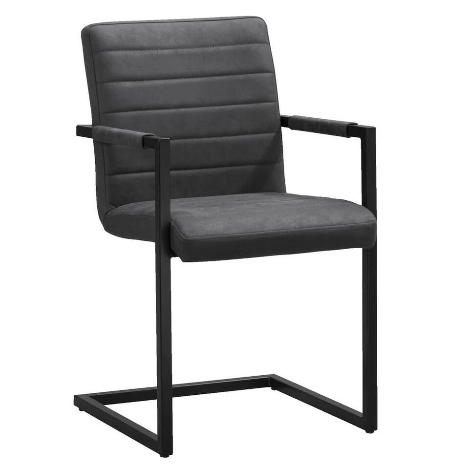 Eetkamerstoel Lizzy - Met Armleuningen - Antraciet 3 Eetkamerstoel Lizzy - Met Armleuningen - Antraciet
