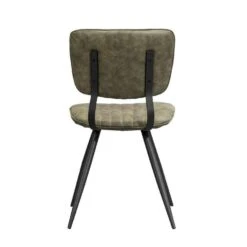 Eetkamerstoel Brim - Stof - Olijfgroen -Leen Bakker Winkel 10302514 0900