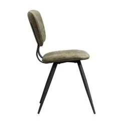 Eetkamerstoel Brim - Stof - Olijfgroen -Leen Bakker Winkel 10302514 8000