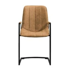 Eetkamerstoel Riv - Stof - Cognackleur