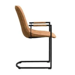 Eetkamerstoel Riv - Stof - Cognackleur -Leen Bakker Winkel 10302550 8000