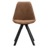 Eetkamerstoel Senja - Stof - Cognac - Zwart Hout -Leen Bakker Winkel 10302711