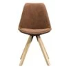 Eetkamerstoel Senja - Stof - Cognac - Naturel Hout -Leen Bakker Winkel 10302728
