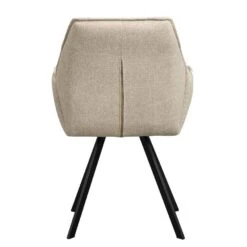 Eetkamerstoel Raffy Met Armleuning - Stof - Zand -Leen Bakker Winkel 10307089 0900