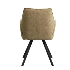 Eetkamerstoel Raffy Met Armleuning - Stof Time - Karamelkleur -Leen Bakker Winkel 10307168 0900