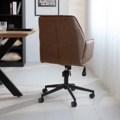 Industriële Draaibare Bureaustoel Novan Taupe - 52x57x87 Cm - Stof - Taupe 13 Industriële Draaibare Bureaustoel Novan Taupe - 52x57x87 Cm - Stof - Taupe -Leen Bakker Winkel 10e24e5a2b7c4d6caeb4308a5c7f05ed