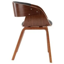 VidaXL Eetkamerstoelen 2 St Gebogen Hout En Stof Grijs -Leen Bakker Winkel 1106342480 0103