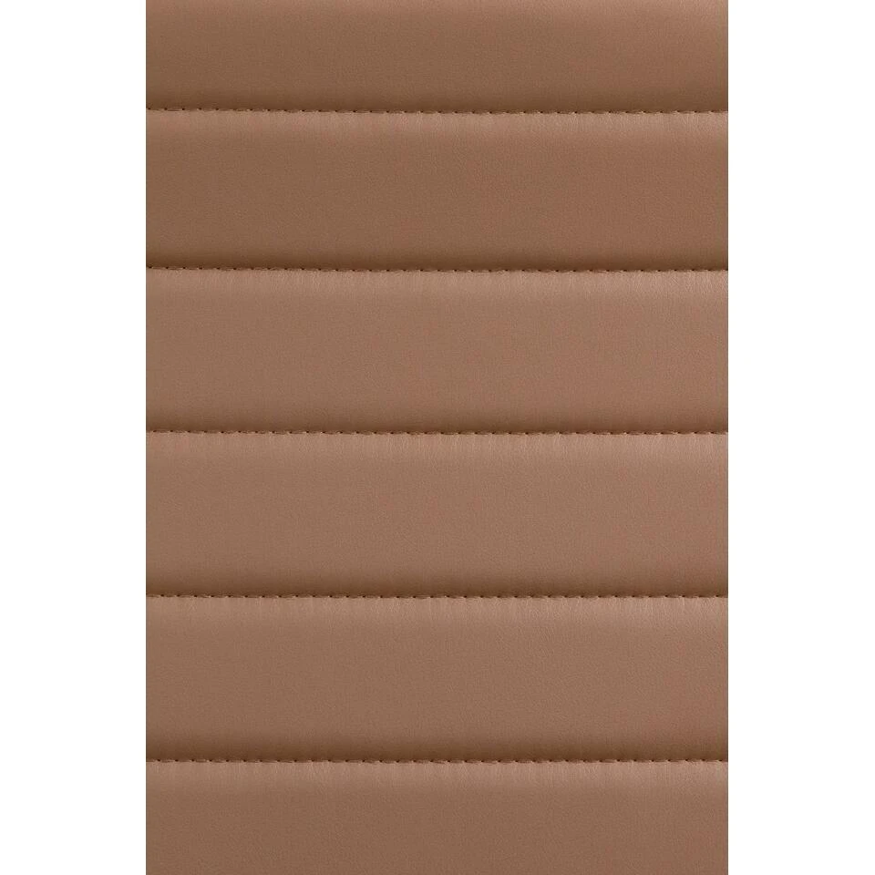 CLP Bureaustoel Havanna Goud Frame - Kunstleer - Licht Bruin 10 CLP Bureaustoel Havanna Goud Frame - Kunstleer - Licht Bruin - Afbeelding 8