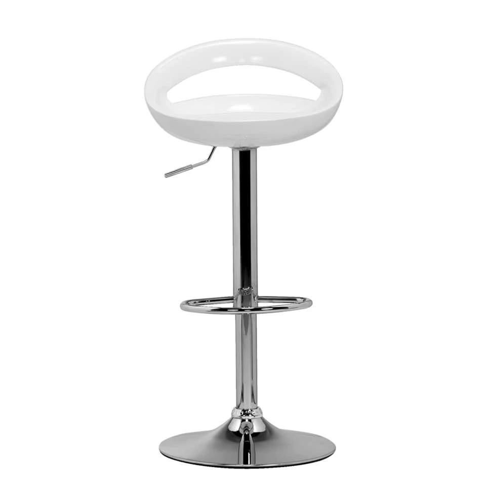 Barkruk Hamburg - Wit/chroom 4 Barkruk Hamburg - Wit/chroom - Afbeelding 2