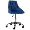 Beliani Bureaustoel PARRISH - Blauw Fluweel 1 Beliani Bureaustoel PARRISH - Blauw Fluweel -Leen Bakker Winkel 1255880494
