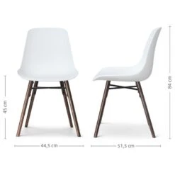 Nolon Nena-Pip Eetkamerstoel Wit - Kunststof - Walnoot Poten -Leen Bakker Winkel 154be77720cb4dc8aa9621ba78cf64b0