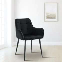 CLP Set Van 2 Eetkamerstoel Ferndale Zwart Frame - Fluweel - Zwart 11 CLP Set Van 2 Eetkamerstoel Ferndale Zwart Frame - Fluweel - Zwart -Leen Bakker Winkel 159e4176df6a4aa49ca8dcd9b1d7c6b1