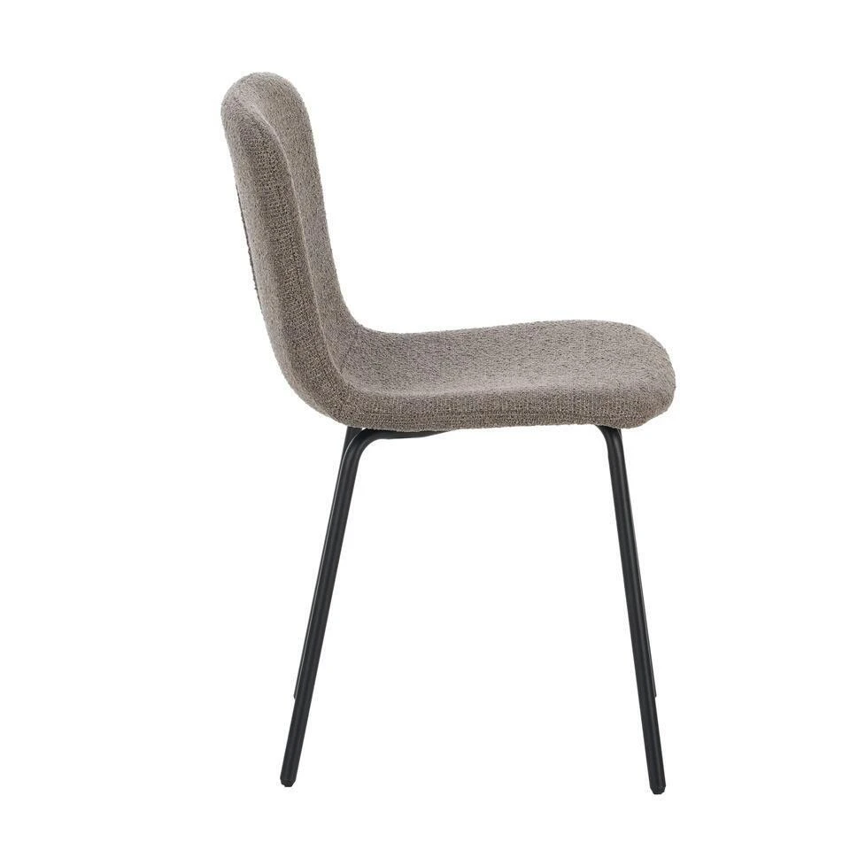 Luca Eetkamerstoel Bruin Stof - Set Van 2 5 Luca Eetkamerstoel Bruin Stof - Set Van 2 - Afbeelding 3