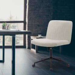 CLP Bureaustoel Kingman Zwart Frame - Stof - Creme -Leen Bakker Winkel 168ec2c932ab4873af0f76356b05138e