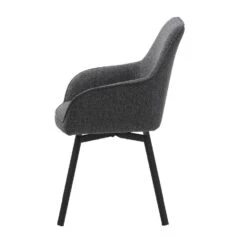 Eetkamerstoel Donkergrijs Stof - Draaibaar - 58x59x83cm - Alma - Set Van 2 -Leen Bakker Winkel 1694bc93a03e45e2af506530ee40b1a8