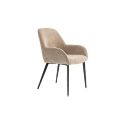 Levi - Eetkamerstoelen Met Armleuning - Set Van 4 - Taupe - Stof -Leen Bakker Winkel 17cffae942924dc8a99b77aba7bbb5ef