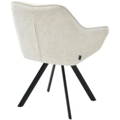 CLP Eetkamerstoel Scott Zwart Frame - Stof - Creme -Leen Bakker Winkel 192f3b0a08524f458322da3ae0458d28