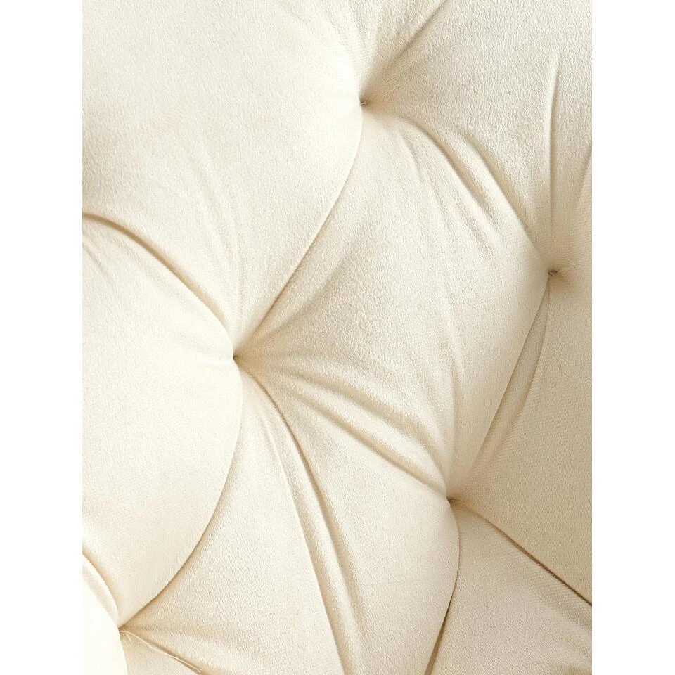 CLP Eetkamerstoel Antigo Zwart Frame - Fluweel - Creme 7 CLP Eetkamerstoel Antigo Zwart Frame - Fluweel - Creme - Afbeelding 5