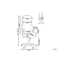 Beliani Bureaustoel FELICITY - Beige Kunstleer -Leen Bakker Winkel 1c4732d16581427389579d7e1dccba85