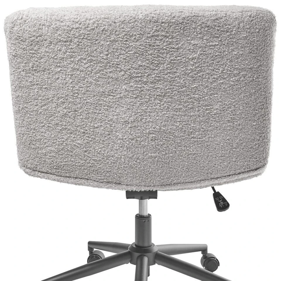 CATLIN - Bureaustoel - Lichtgrijs - Bouclé 11 CATLIN - Bureaustoel - Lichtgrijs - Bouclé - Afbeelding 9