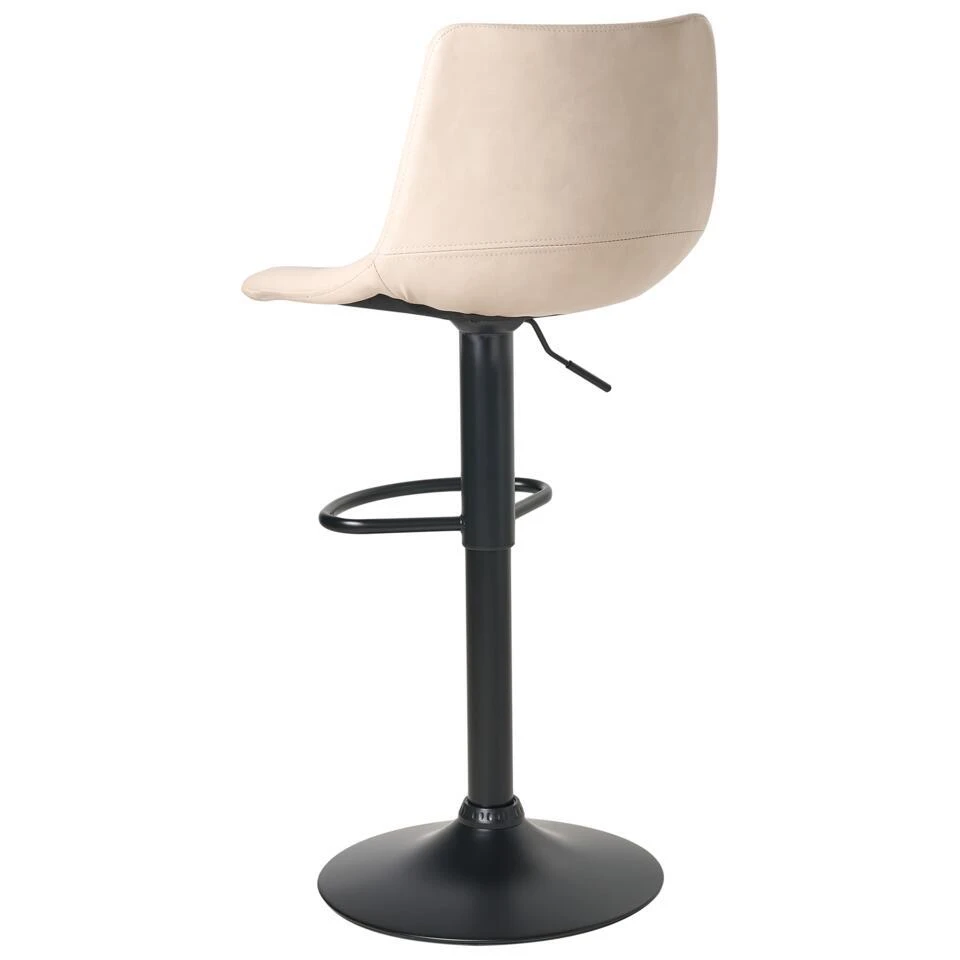 LEBRIJA - Barkruk Set Van 2 - Lichtbeige - Kunstleer 10 LEBRIJA - Barkruk Set Van 2 - Lichtbeige - Kunstleer - Afbeelding 8