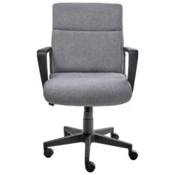 BYRON - Bureaustoel - Grijs - Stof -Leen Bakker Winkel 1ca2baaab5994edeb2df6ad6451a5566