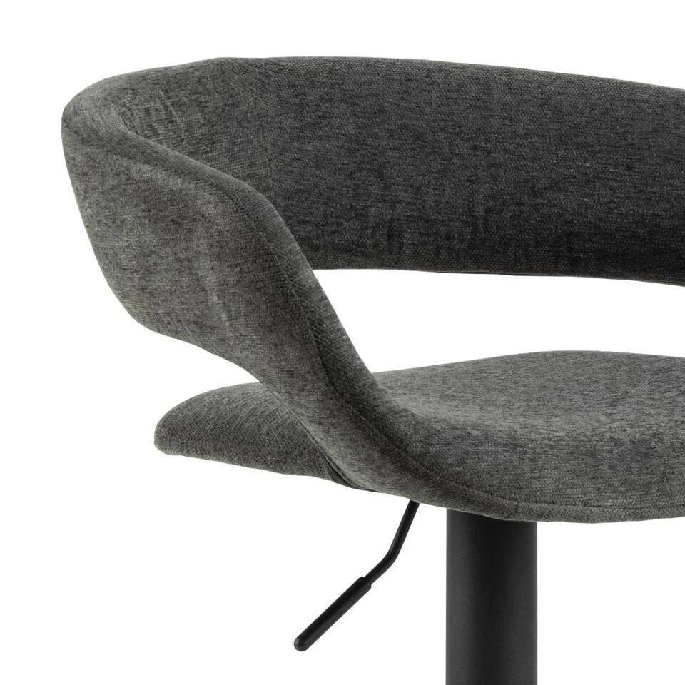 Barkruk Grijs Stof - Zithoogte 80cm - 54,5x49x101cm - Nexus - Set Van 2 9 Barkruk Grijs Stof - Zithoogte 80cm - 54,5x49x101cm - Nexus - Set Van 2 - Afbeelding 7