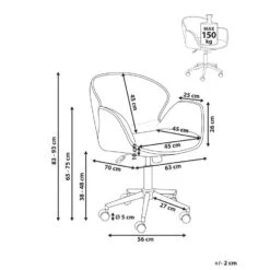 BELMAR - Bureaustoel - Oranje - Polyester -Leen Bakker Winkel 1cf2cb93a5db4077b126cda40f71e582