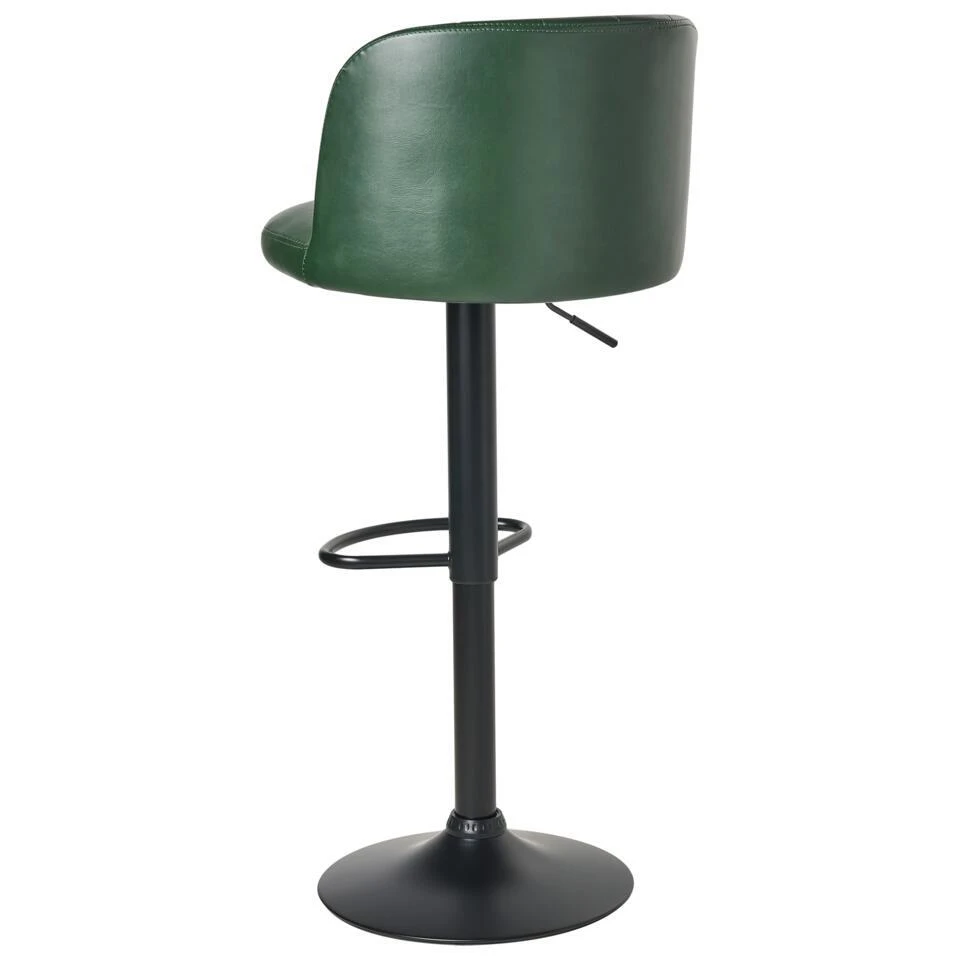 VLORE - Barkruk Set Van 2 - Donkergroen - Kunstleer 10 VLORE - Barkruk Set Van 2 - Donkergroen - Kunstleer - Afbeelding 8