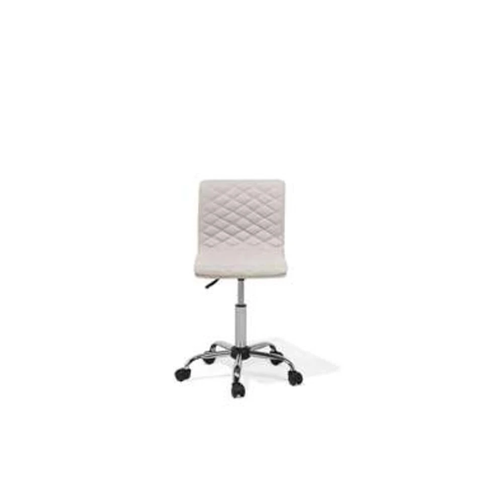 Beliani Bureaustoel ORLANDO - Beige Polyester 5 Beliani Bureaustoel ORLANDO - Beige Polyester - Afbeelding 3