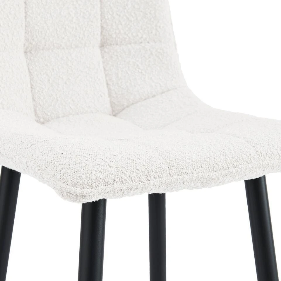 2x Barkruk Yerevan - Bouclé Ivoor 10 2x Barkruk Yerevan - Bouclé Ivoor - Afbeelding 8