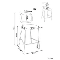 DUETTE - Barkruk Set Van 2 - Lichtgrijs - Kunstlinnen -Leen Bakker Winkel 1ff7980d7ea84024a3cafa56ca1b07c3
