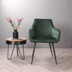 DS4U - Ravi 3.0 Eetkamerstoel Velours - Donkergroen -Leen Bakker Winkel 205e7b5636ee470b8d30d56891d14cf5
