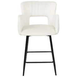 SANILAC - Barkruk Set Van 2 - Wit - Fluweel -Leen Bakker Winkel 2346f015eab04f248430ca75dd65bd6d