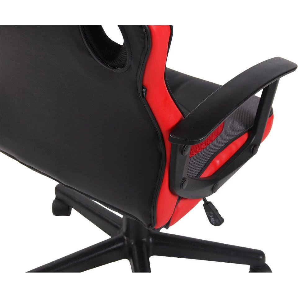 CLP Bureaustoel Glendale Zwart Frame - Stof - Zwart/rood 7 CLP Bureaustoel Glendale Zwart Frame - Stof - Zwart/rood - Afbeelding 5