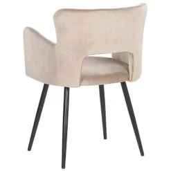 SANILAC - Eetkamerstoel Set Van 2 - Beige - Fluweel -Leen Bakker Winkel 24f279406f7d47c885461bee1516aff2